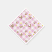 Serviette En Papier Easter Bunny Pink Gingham (Coin)