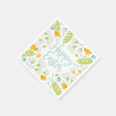 Serviette En Papier Easter Chicks Spring Floral Foliage  (Coin)