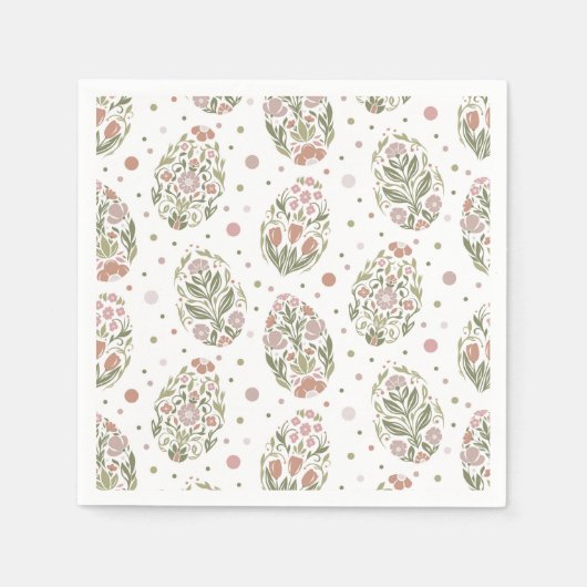 Serviette En Papier Easter eggs in folk art style (Devant)