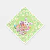 Serviette En Papier Easter Spring Daisy Bunny  (Coin)