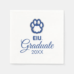 Serviette En Papier Eastern Illinois Panthers Empreinte de patte & EIU
