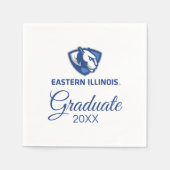 Serviette En Papier Eastern Illinois Panthers Head and Wordmark Logo (Devant)
