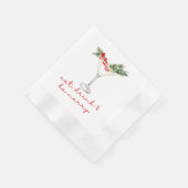 Serviette En Papier Eat, Drink, and Be Merry Christmas  (Coin)