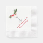 Serviette En Papier Eat, Drink, and Be Merry Christmas  (Devant)