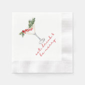 Serviette En Papier Eat, Drink, and Be Merry Christmas (Devant)