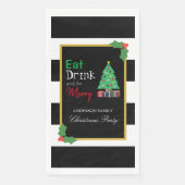 Serviette En Papier Eat Drink And Be Merry Christmas Party (Devant)
