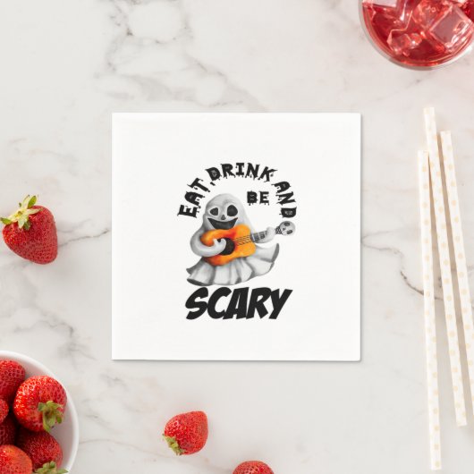 Serviette En Papier Eat Drink And Be Scared Minimal Clean (En situation)