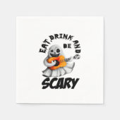 Serviette En Papier Eat Drink And Be Scared Minimal Clean (Devant)