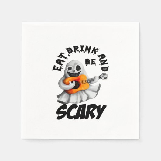 Serviette En Papier Eat Drink And Be Scared Minimal Clean (Devant)