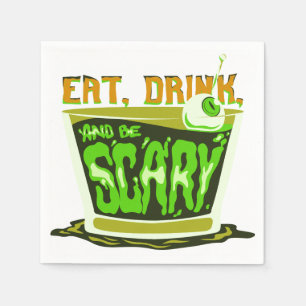 Serviette En Papier Eat drink and be scary