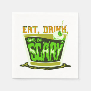 Serviette En Papier Eat drink and be scary
