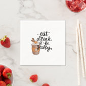 Serviette En Papier Eat Drink And Be Scary Funny Trendy (En situation)