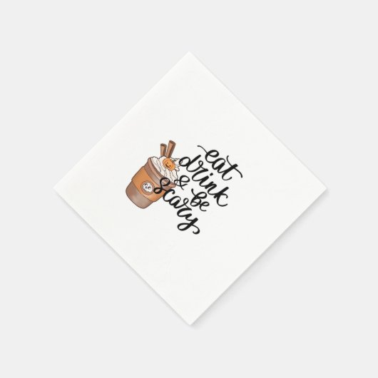 Serviette En Papier Eat Drink And Be Scary Funny Trendy (Coin)
