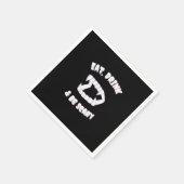 Serviette En Papier Eat Drink Be Scary Vampire Minimalist Style (Coin)