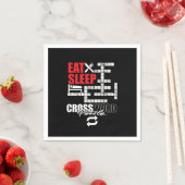 Serviette En Papier Eat Sleep Crossword Puzzle Repeat Puzzler Brain Te (En situation)
