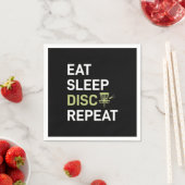 Serviette En Papier Eat Sleep Disk Golf Répéter (En situation)