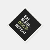 Serviette En Papier Eat Sleep Disk Golf Répéter (Coin)