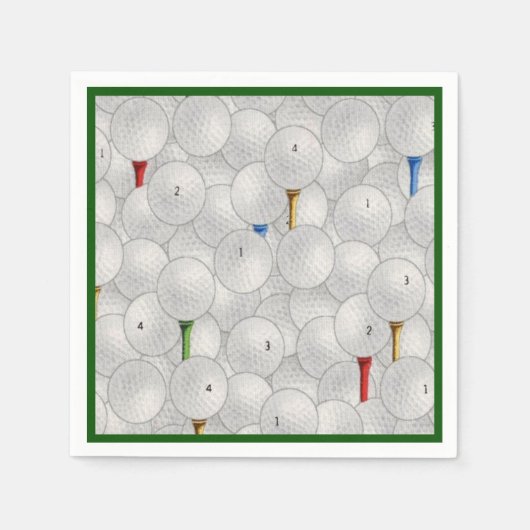 Serviette En Papier Eat Sleep Golf (Devant)