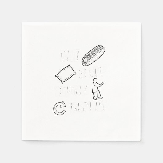 Serviette En Papier Eat Sleep Tai Chi Repeat Gift Idea (Devant)