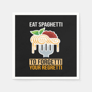 Serviette En Papier Eat Spaghetti Pasta Food Italy