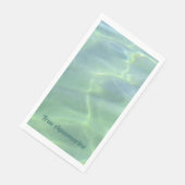 Serviette En Papier Eau Aquamarine Tropical Personnalisable (Coin)