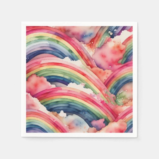 Serviette En Papier eau arc-en-ciel (Devant)