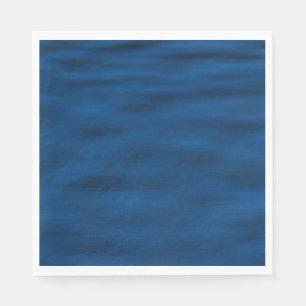 Serviette En Papier Eau Bleue Foncé Ondes