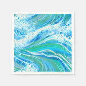Serviette En Papier Eau Bleue Océan Vagues de mer (Devant)