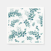 Serviette En Papier Eau-couleur eucalyptus verdure (Devant)