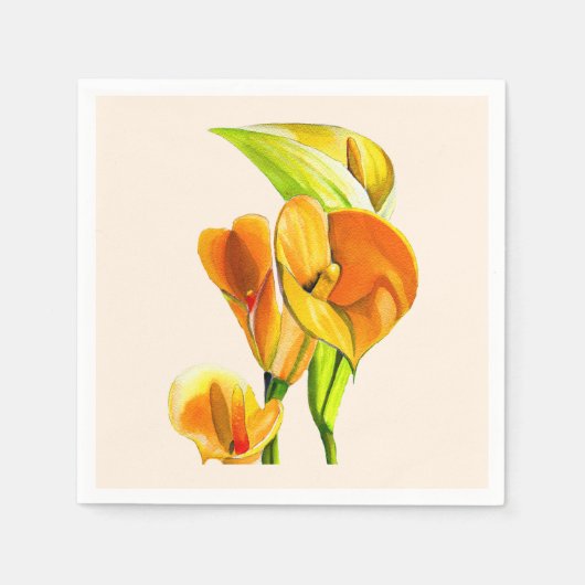 Serviette En Papier Eau de flotteur orange calla (Devant)