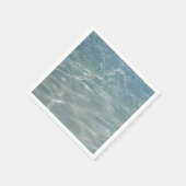 Serviette En Papier Eau des Caraïbes Bleu Abstrait Nature (Coin)