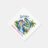 Serviette En Papier Eau Diapositive Fille Fête Anniversaire (Coin)