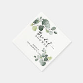 Serviette En Papier Eau-forte Eucalyptus Verdure Baby Shower (Coin)