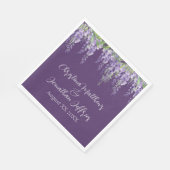 Serviette En Papier Eau romantique Wisteria sur le violet foncé (Coin)