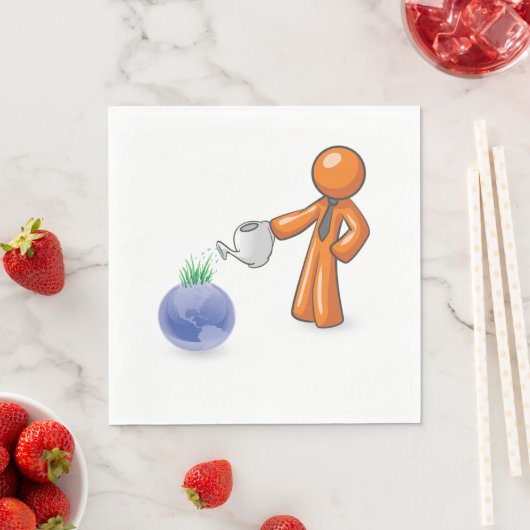 Serviette En Papier Eau Sur La Terre (En situation)