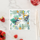 Serviette En Papier Eau tropicale estivale Ananas Parrot Oiseau (En situation)