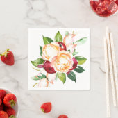 Serviette En Papier Eaux roses et Berry (En situation)