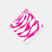 Serviette En Papier Ebb et flux 4 en Magenta et Blanc (Coin)