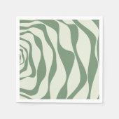 Serviette En Papier Ebb et flux 4 en vert (Devant)