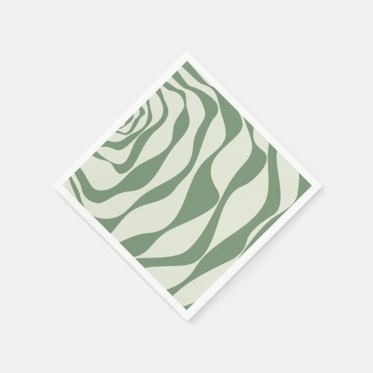 Serviette En Papier Ebb et flux 4 en vert (Coin)