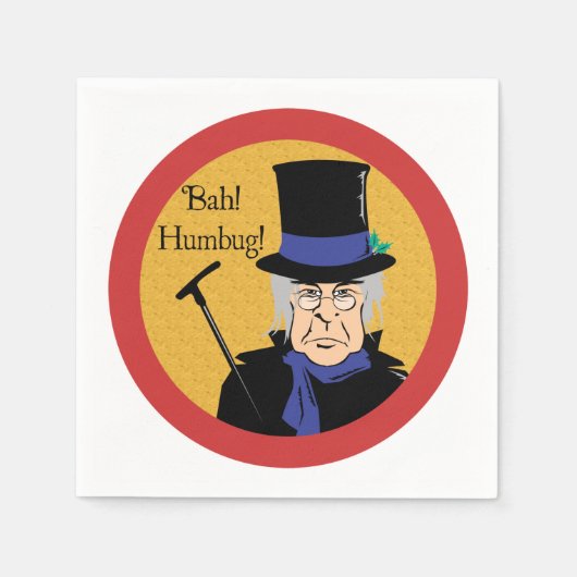 Serviette En Papier Ebenezer Scrooge Bah ! Humbug ! (Devant)