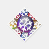 Serviette En Papier Éblouissant Snowflakes Papier de Noël (Coin)