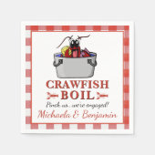 Serviette En Papier Ébullition de langouste Homard Barbecue (Devant)