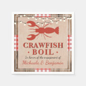 Serviette En Papier Ébullition d'écrevisses Fiançailles de homard Rust (Devant)