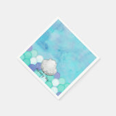 Serviette En Papier Écaille de Sirène Aquarelle Fête d'Anniversaire Pe (Coin)