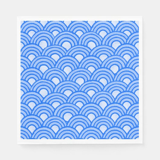 Serviette en papier Écailles céruléennes (Devant)