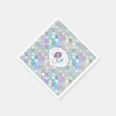 Serviette En Papier Écailles de sirène Iridescente Coque V1 ID1144 (Coin)