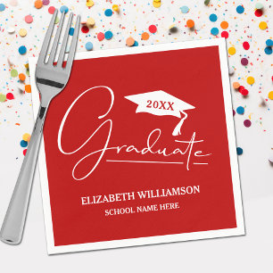Serviette En Papier Écarpe de la barre de graduation de script blanc