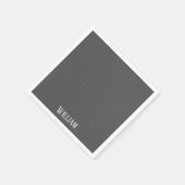 Serviette En Papier Écarts gris personnalisés (Coin)