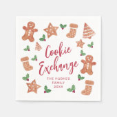 Serviette En Papier Échange de biscuits de Noël (Devant)